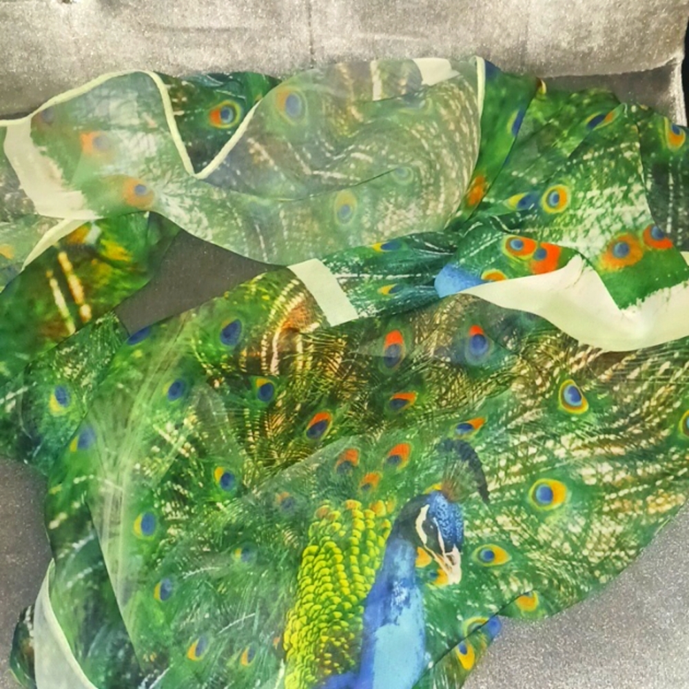 Basha Peacock Designed Scarf 🦚